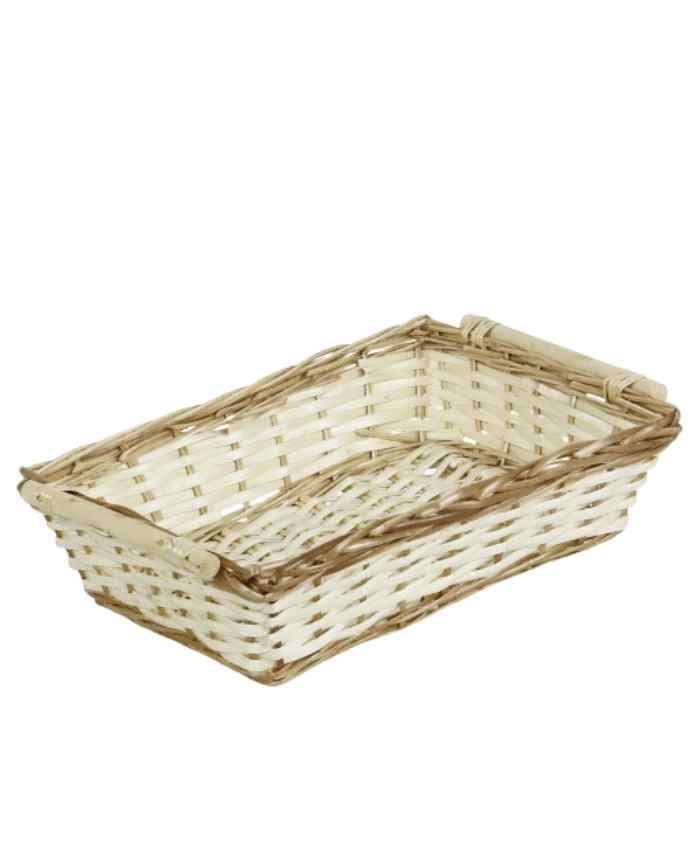 Immagine e commerce Cesto per confezioni natale bicolore rettangolare cm 35x25 h10