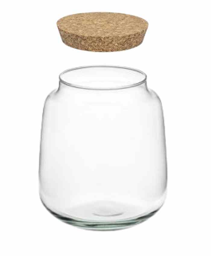 Immagine e commerce Vaso vetro con tappo sughero per terrarium diametro 16 cm