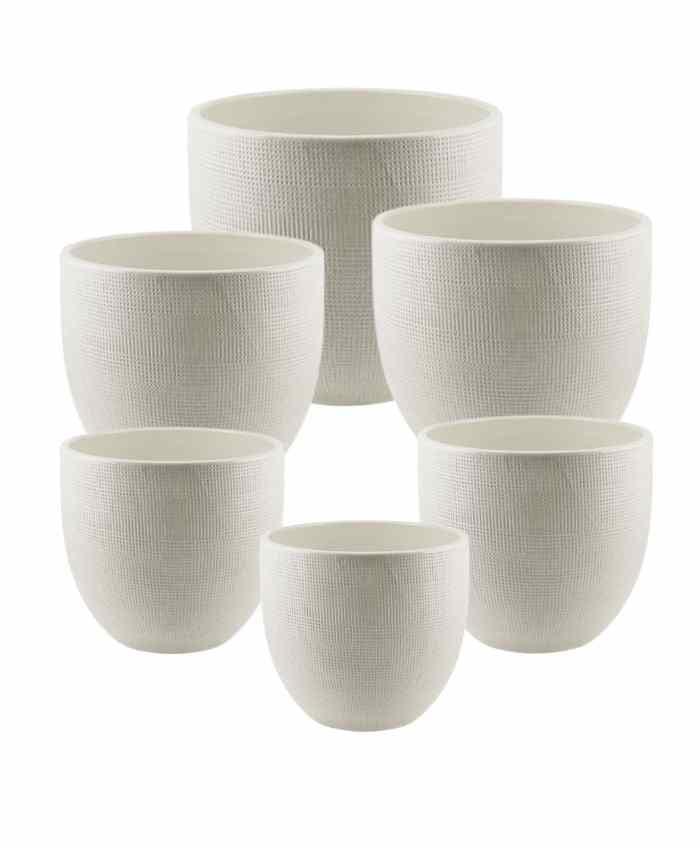 Portavaso Luxury lavorazione puntinata Bianco-diametro 20 cm - immagine 3