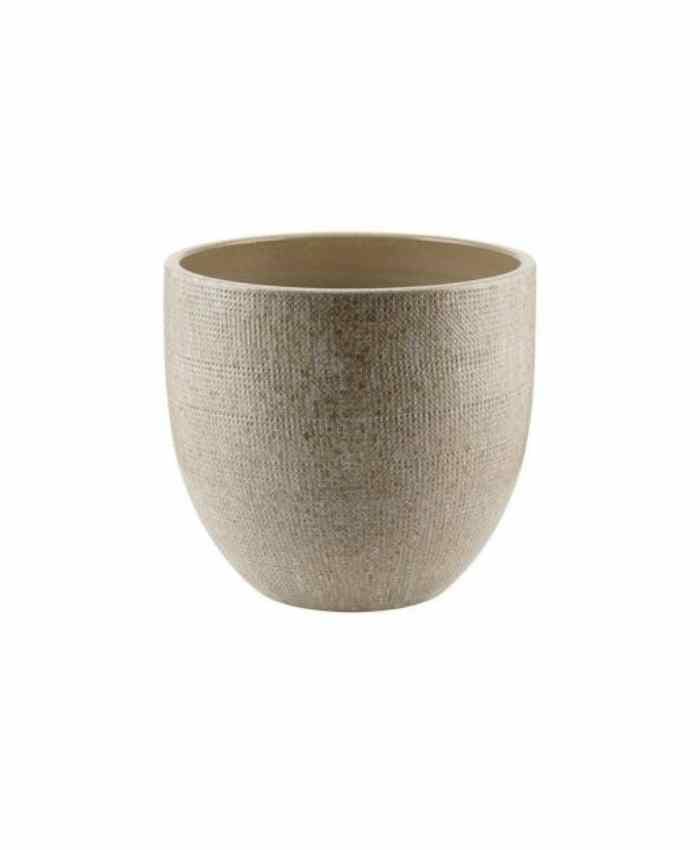 Immagine e commerce Portavaso Luxury lavorazione puntinata Beige-diametro 20 cm