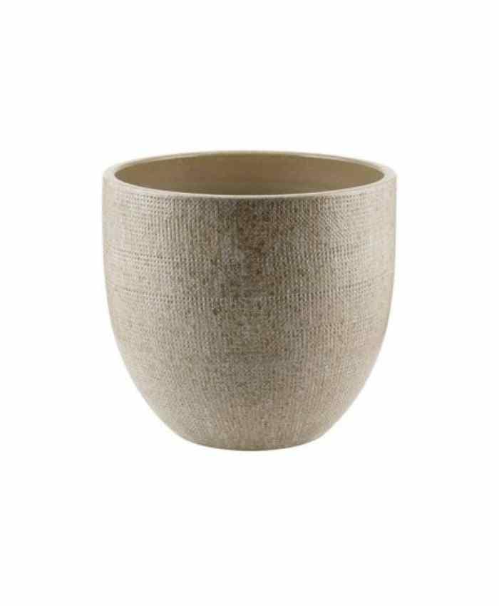 Immagine e commerce Portavaso Luxury lavorazione puntinata Beige-diametro 24 cm