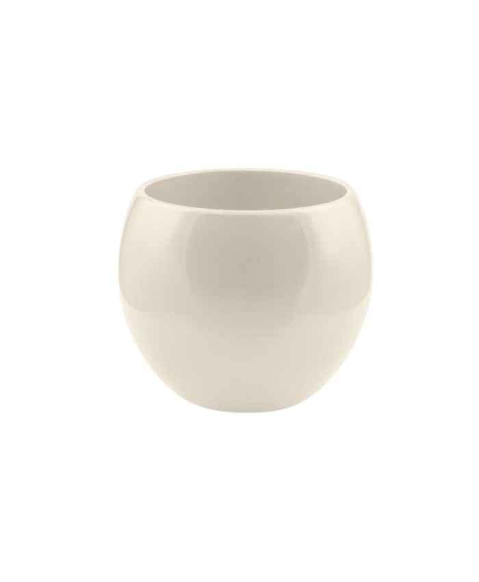Immagine e commerce Portavaso in ceramica di forma sferica per piantine diametro 5-Avorio