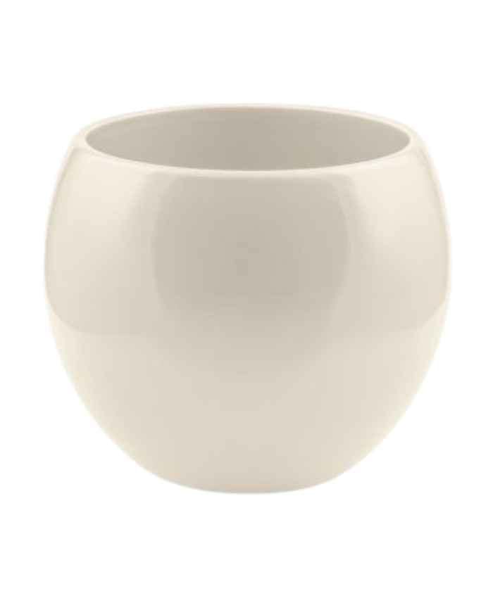 Immagine e commerce Portavaso in ceramica di forma sferica per piantine diametro 9-Avorio