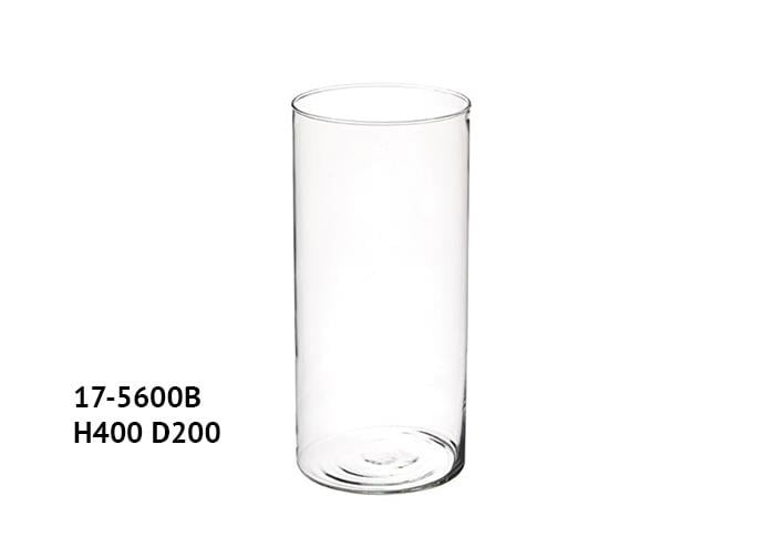 Vaso cilindrico SANSA AIR in vetro, trasparente, 100 cm, Ø 20 cm