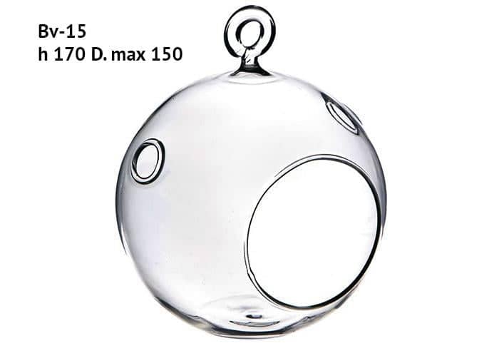 Sfera da appendere porta candela tea light in vetro in vetro borosilicato