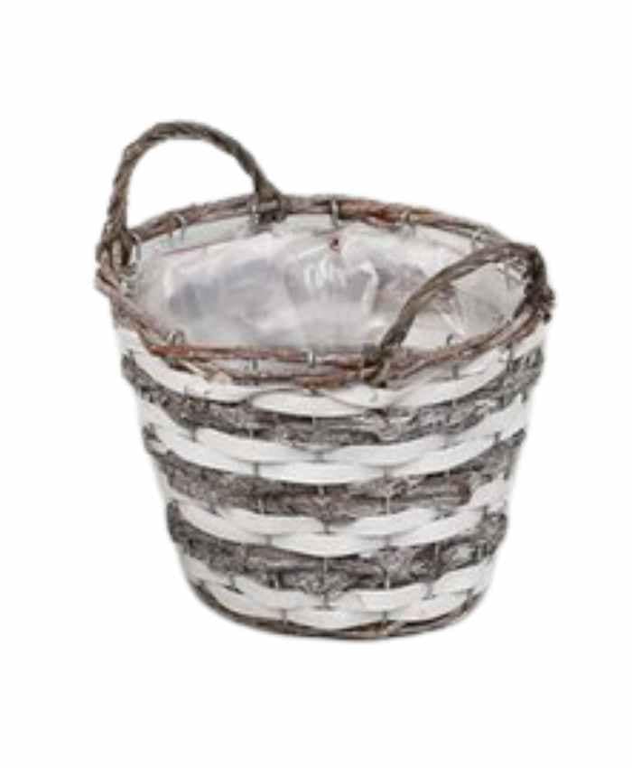 Vaso In Ceramica Bianca A Forma Di Cuore Con Manici - Design Grigio - EagleWiz, 3 Misure (15 Cm) - Per Piante Grasse E Fiori