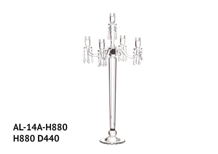 Candelabro in cristallo 5 fiamme