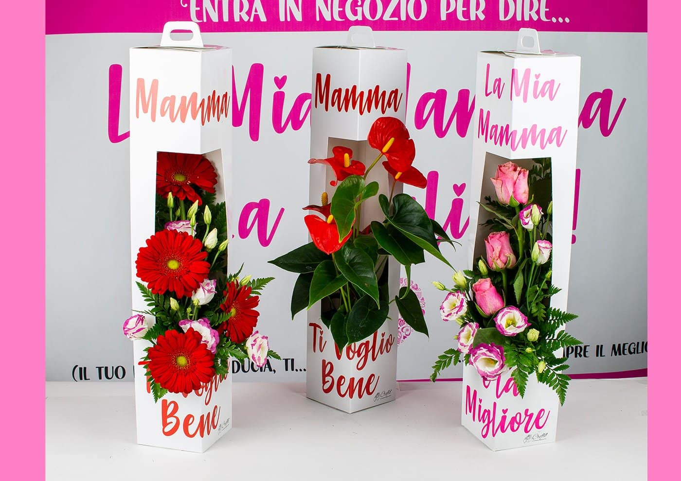 Flowerbox con manico festa della mamma