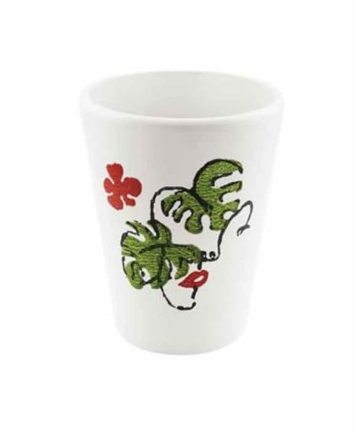 Immagine e commerce Caspò in ceramica bianca con disegno Donna diametro 10 cm