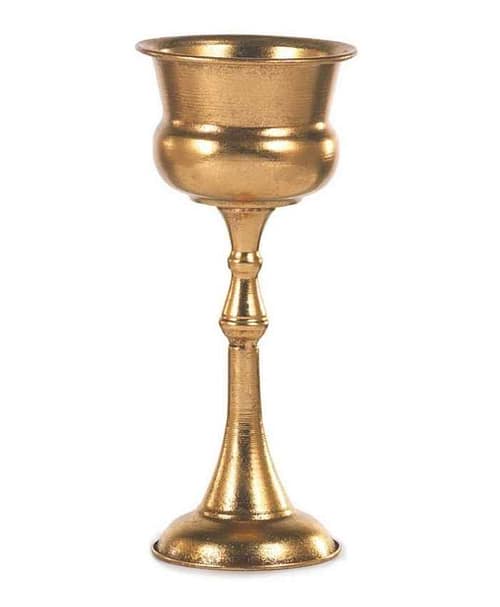 Immagine e commerce Alzata in metallo oro lucido a forma di calice diametro 13 alta 30 cm