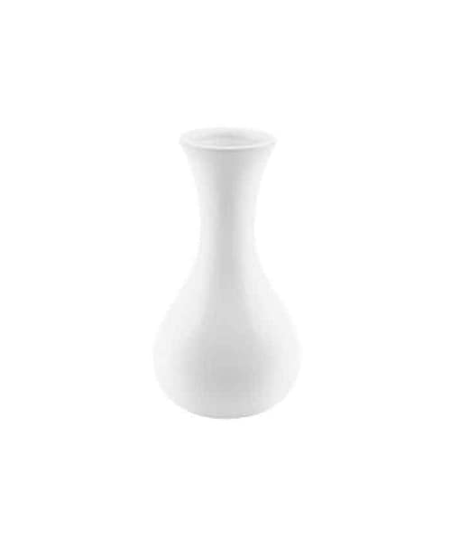 Immagine e commerce Monofiore ceramica bianca forma ampolla diametro 8 alto 15 cm