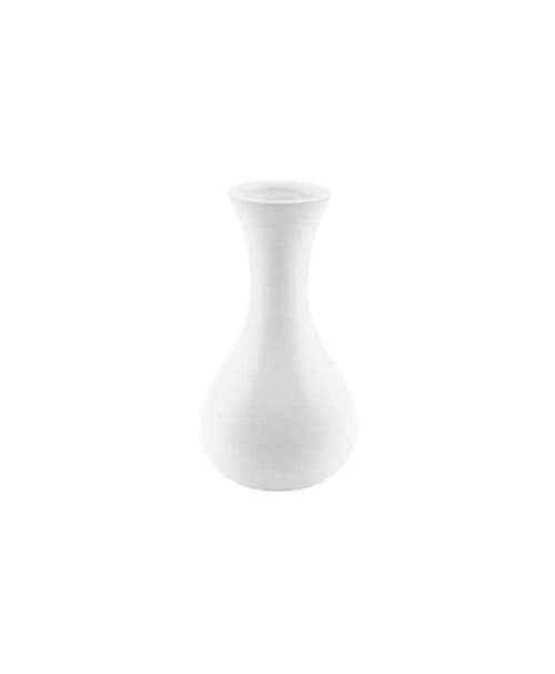 Immagine e commerce Monofiore ceramica bianca forma ampolla diametro 8 alto 12 cm