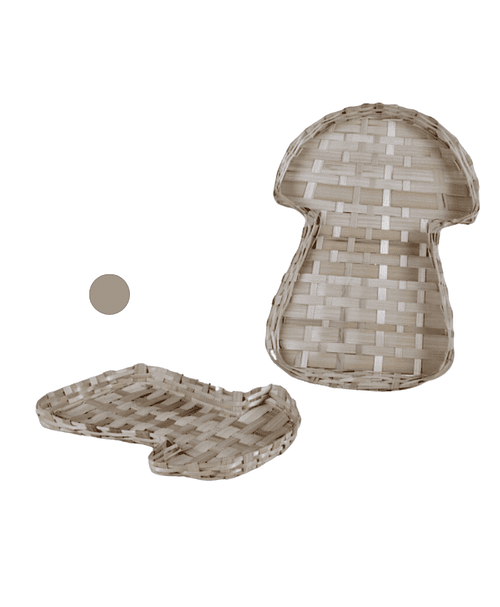 Immagine-e-commerce-Cestino natalizio vuoto forma fungo in bamboo naturale cm 21x15 h2