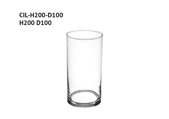 Cilindro vetro stretto diametro 10 alto 20 cm