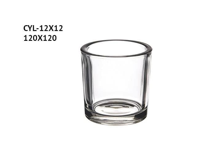 Cilindro di vetro spesso diametro 12 altezza 12 cm