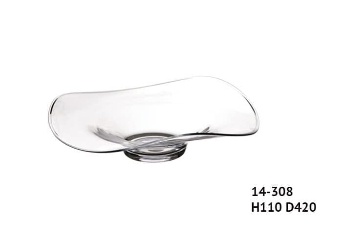 Piatto vetro ondulato per centrotavola diametro 42 cm