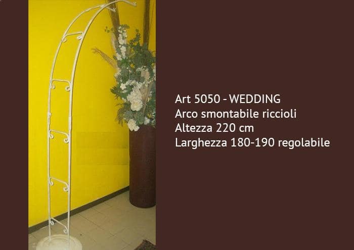 Arco sposi made in Italy smontabile e regolabile alto 220 cm - Strutture per addobbi floreali