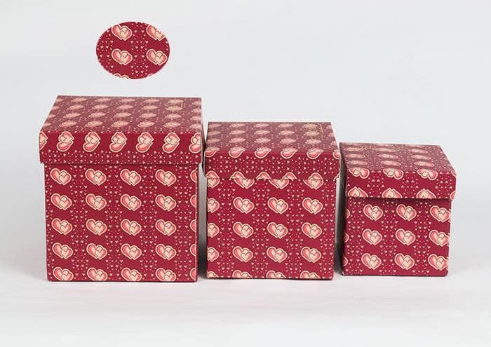 Scatola per fiori a forma di cubo cm 14 pioggiacuori