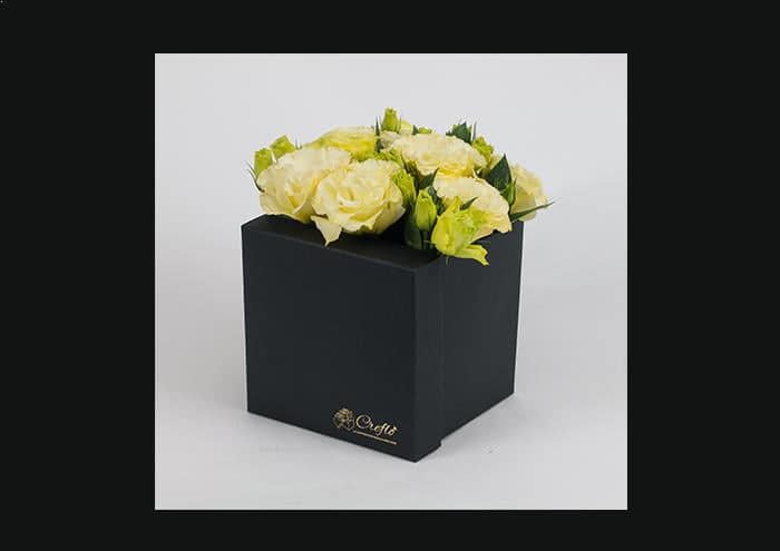 Scatole per fiori a forma di cubo cm 14 nero