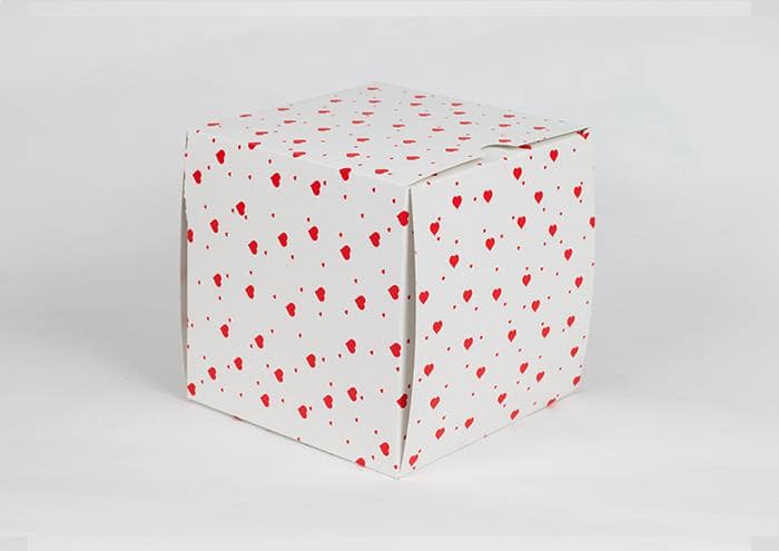 Surprise Box middle quadrata confezione regalo per fiori in scatola (Mille cuori) Foto A