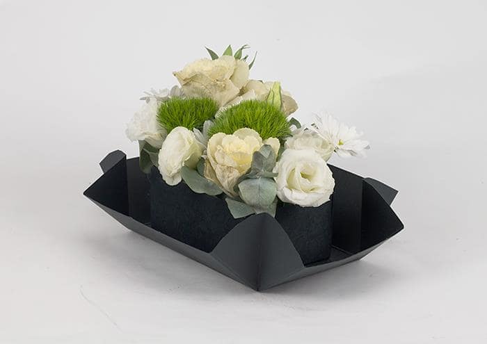 Surprise Box small rettangolare confezione regalo per fiori in scatola cm 18 nero 2