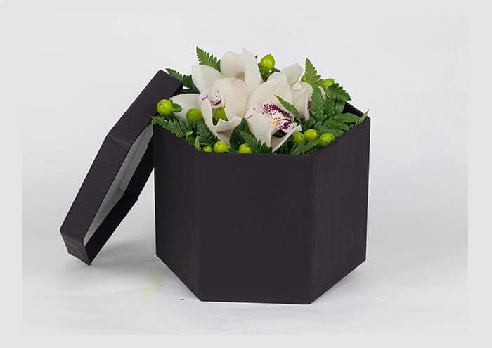 Geometryflò small scatola per fiori esagonale fatta a mano cm 16