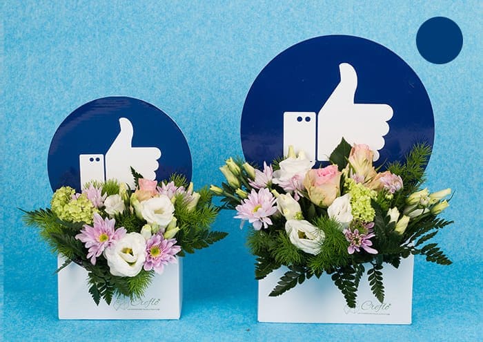 Scatole personalizzate con sticker Emojiflò ok - medio con fiori