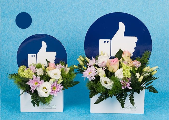 Scatole personalizzate con sticker Emojiflò ok - piccolo con fiori