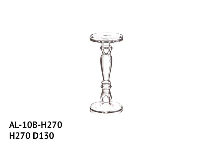 Portacandele vetro una fiamma alto 27 cm