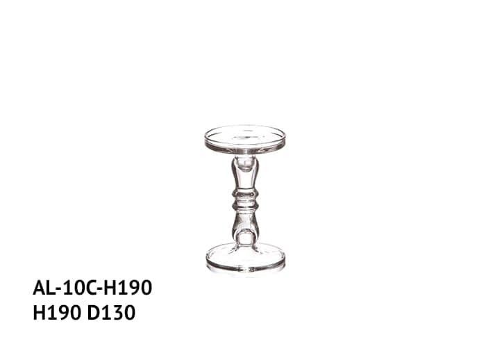 Portacandele vetro una fiamma alto 19 cm