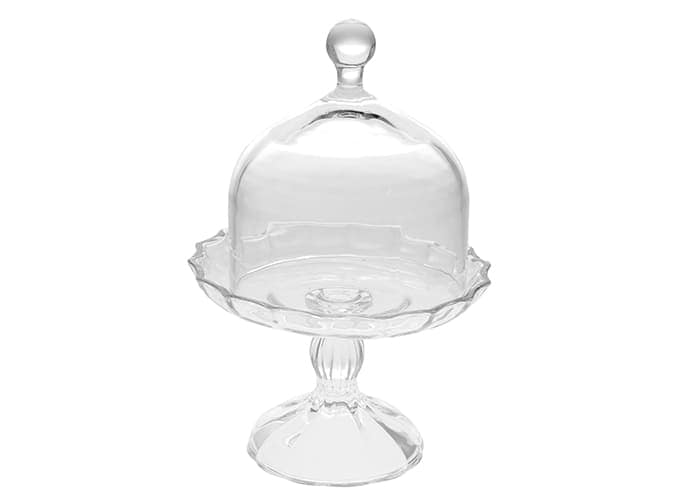 Immagine e commerce Alzatina in vetro con merletti e cupola diametro 16 cm