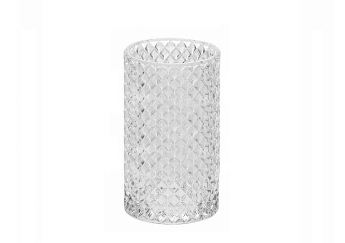 Cilindro-in-vetro-effetto-diamante-alto-20-diametro-10-cm