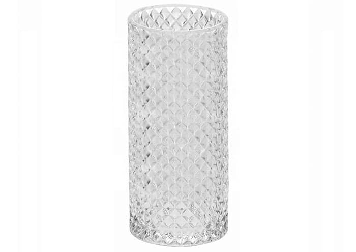 Cilindro-in-vetro-effetto-diamante-alto-25-diametro-10-cm