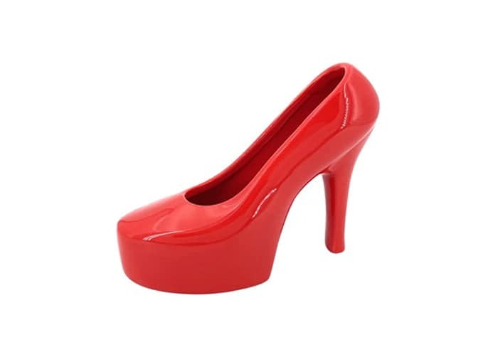 VDE-28-vasetto-ceramica-a-forma-di-scarpa-tacco-12-rosso