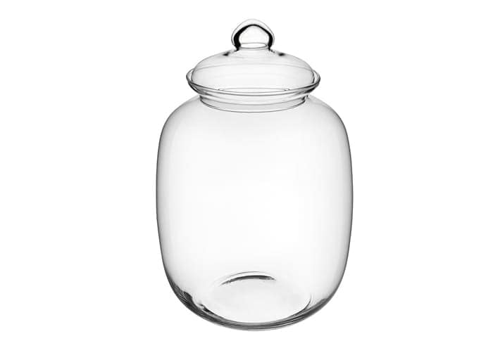 Immagine e commerce Bomboniera vetro ovale collo stretto con coperchio cm 32