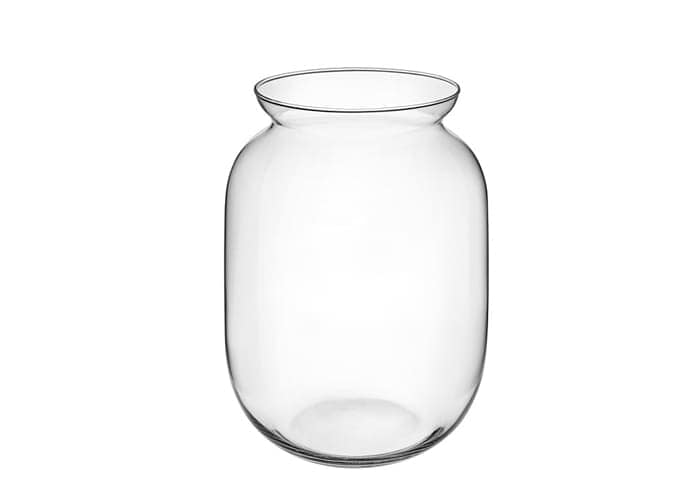 Immagine e commerce Vaso vetro riciclato forma ovale cm 22 orlo aperto