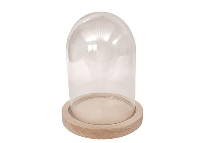 Immagine e commerce Base legno chiaro per cupola vetro cm 12.5 h1.5 (vetro non incluso)