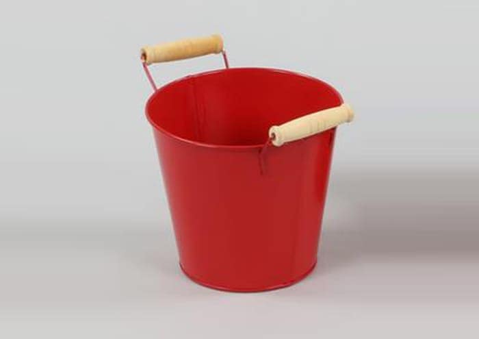 Immagine e commerce Porta vaso latta manici legno per piante vaso 14