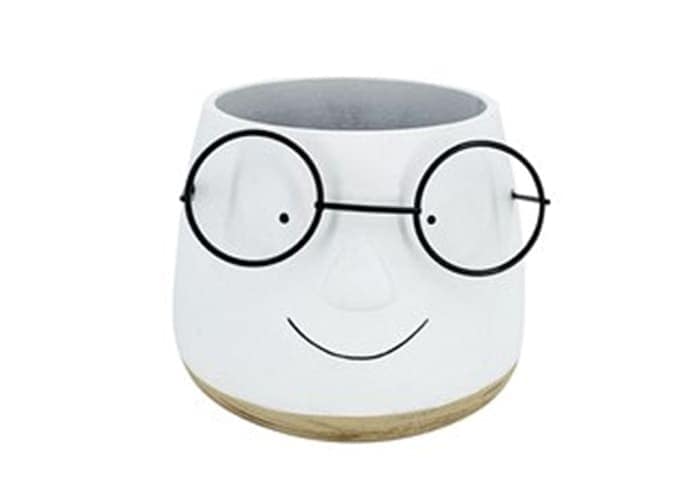 immagine-e-commerce-Porta-vaso-testa-disegnata-con-occhiali-colore-bianco-cm-18
