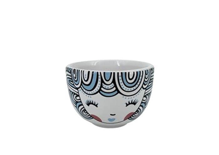 Immagine e commerce Testa portavaso viso dipinto occhi chiusi diametro 7 cm