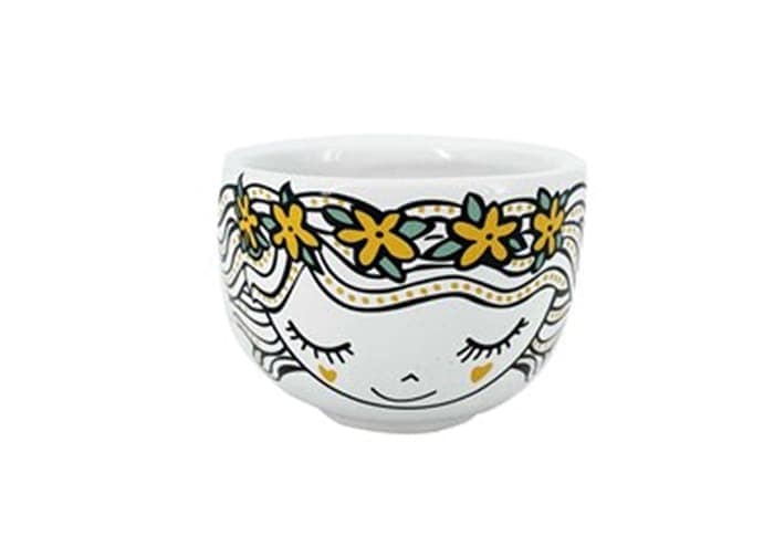 Immagine e commerce Testa portavaso ceramica dipinta nastrino apelli cm 7