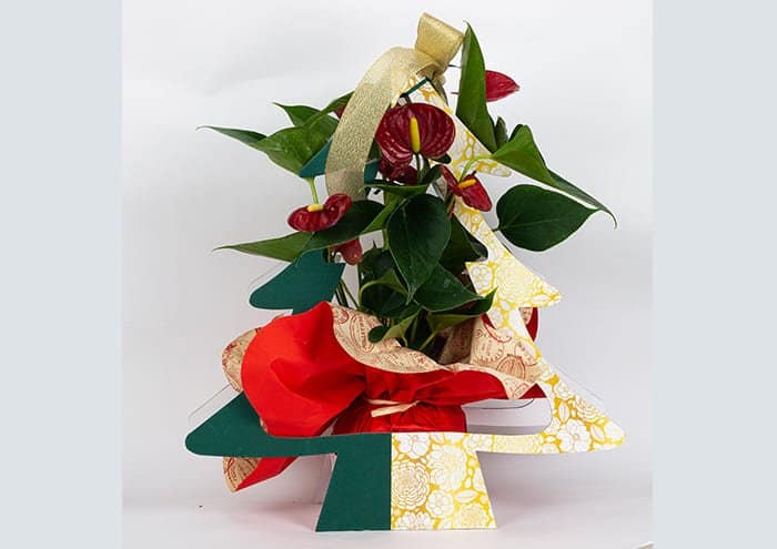 Immagine e commerce Creflò Noel cm 42 Flowers bag albero di natale colore verde oro