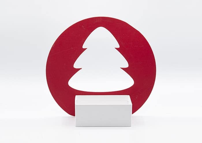 fuoriporta-creflo-sagoma-abete-colore-Rosso