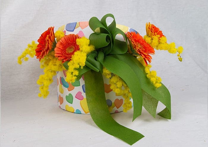 Waveflò cm 16 – Flowerbox tonda fantasia cuori multicolore