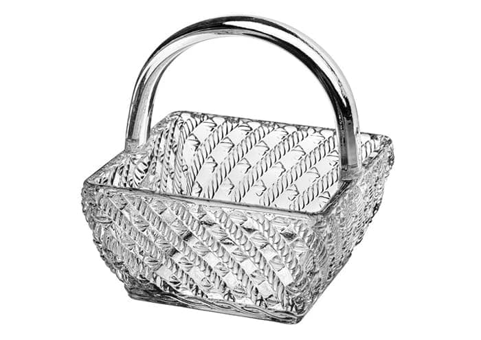 Immagine e commerce Cestino vetro quadrato per bomboniere vetro cm 10x10 h12