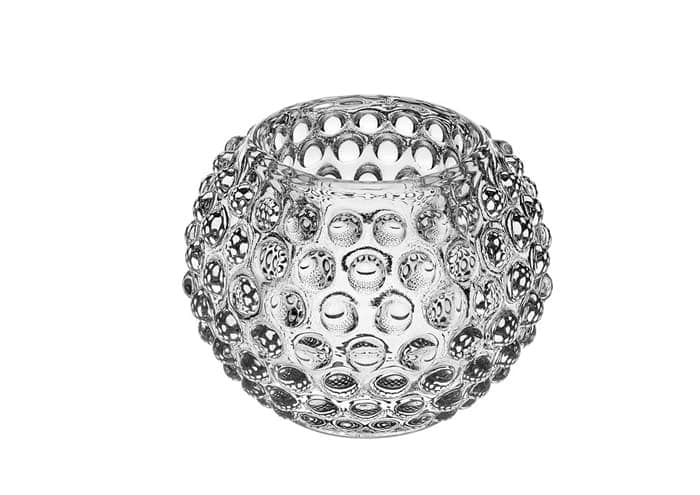 Immagine e commerce Porta tealight in vetro forma sfera decoro bolle cm 7 h6