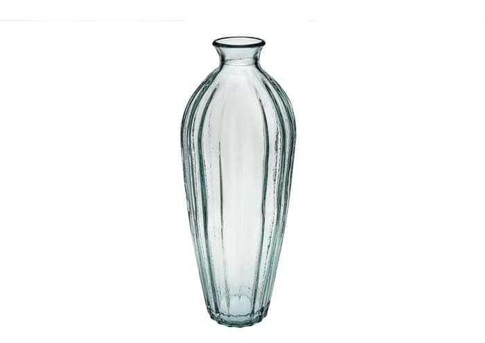 Immagine e commerce Vaso vetro vintage baccellato forma anfora collo stretto cm 12 h29