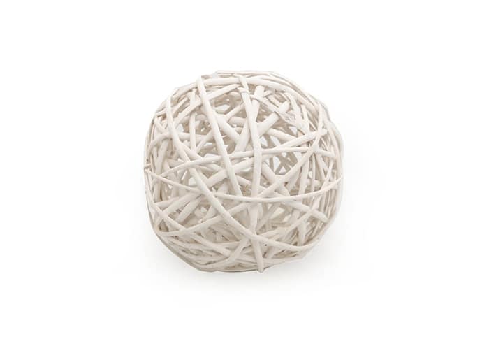 Immagine e commerce Sfera vimini bianco diametro 25 cm