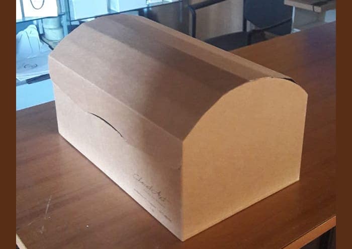 Immagine e commerce Scatola per cesti natalizi forma bauletto in cartoncino liscio cm 40x25 h21