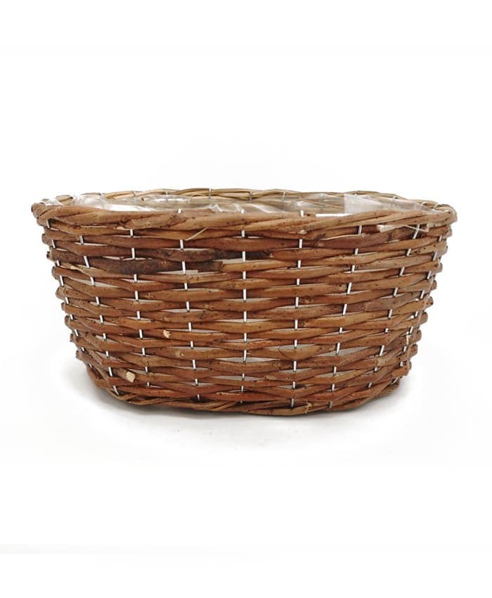 Immagine e commerce Cestino vimini ovale salice scuro cm 30x18 h13